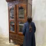Large old wooden display case