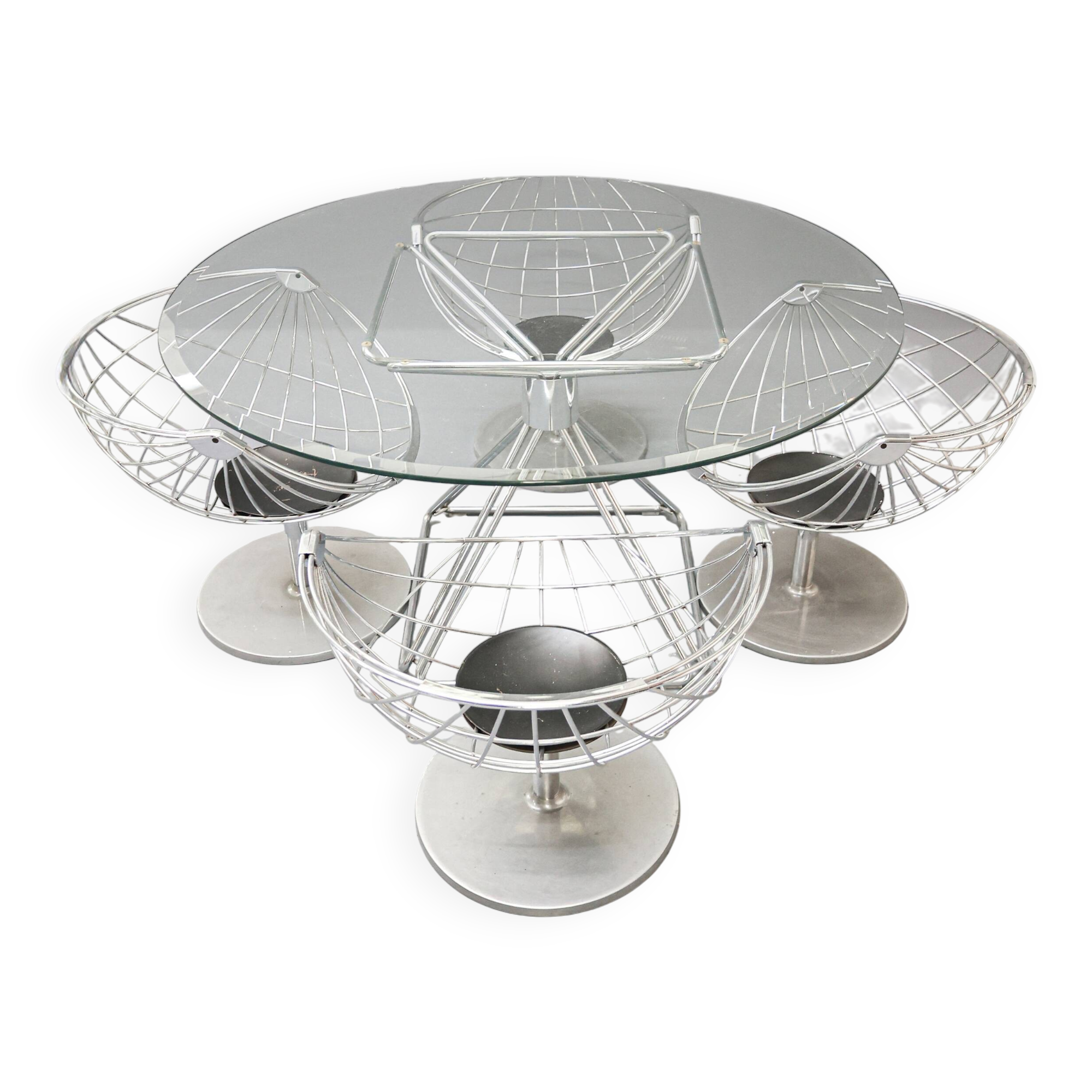 Rudi Verelst pour Novalux - Ensemble de salle à manger, années 1980.