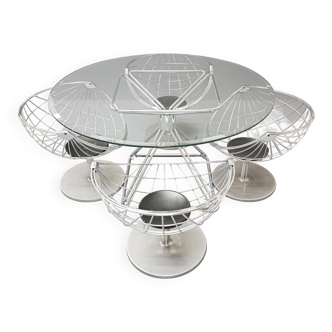 Rudi Verelst pour Novalux - Ensemble de salle à manger, années 1980.