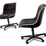Pair of chairs by Charles Pollock edition Knoll