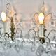 Pair of Wall Lamp Bronze And Crystal 1 Light
