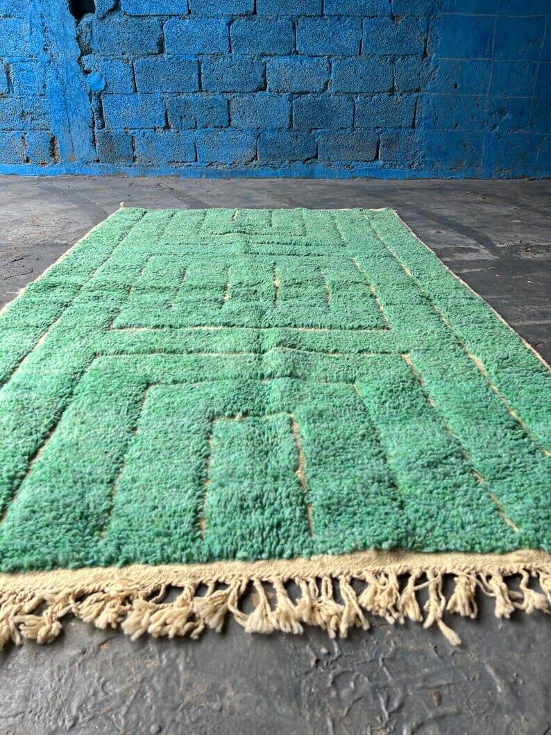Beni Ouraine wool rug, size 100 x 200 cm