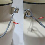 Milk jug in vintage enamelled sheet metal