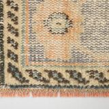 6x9 Peach Orange & Cream Geometric Vintage Rug, 179x288Cm