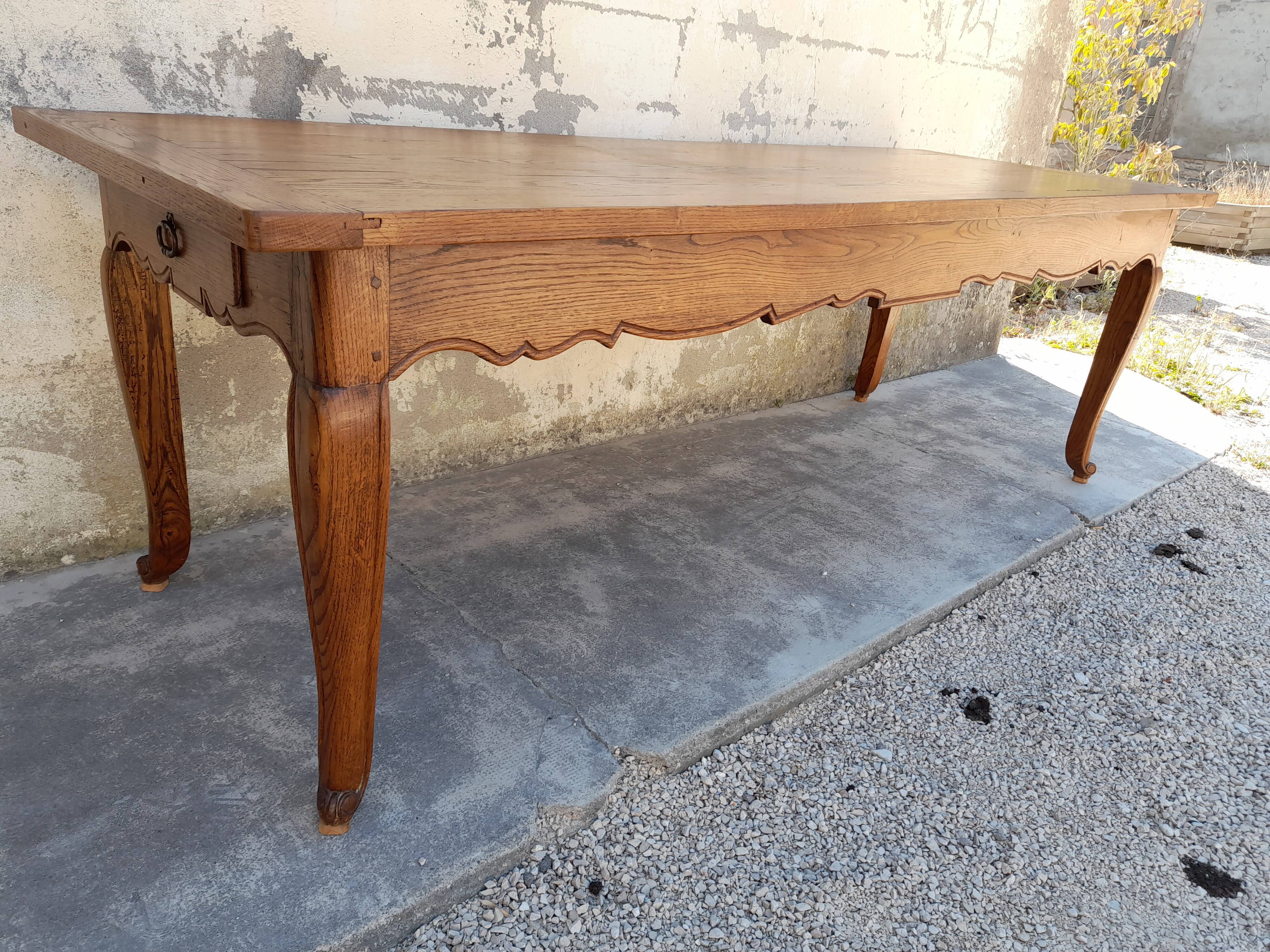 Old oak farm table - 2m30