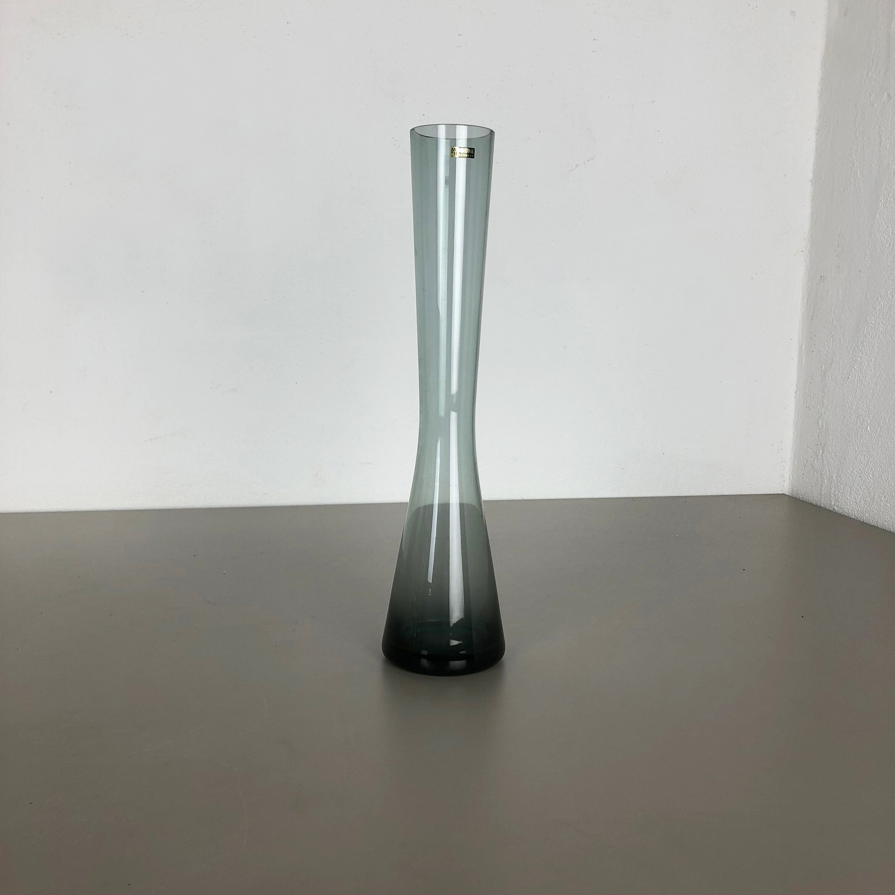 Large Vintage 1960s Turmalin Vase by Wilhelm Wagenfeld for WMF, Germany Bauhaus