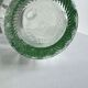 Vintage ovoid glass vase 70cl "Registered model" H:23cm