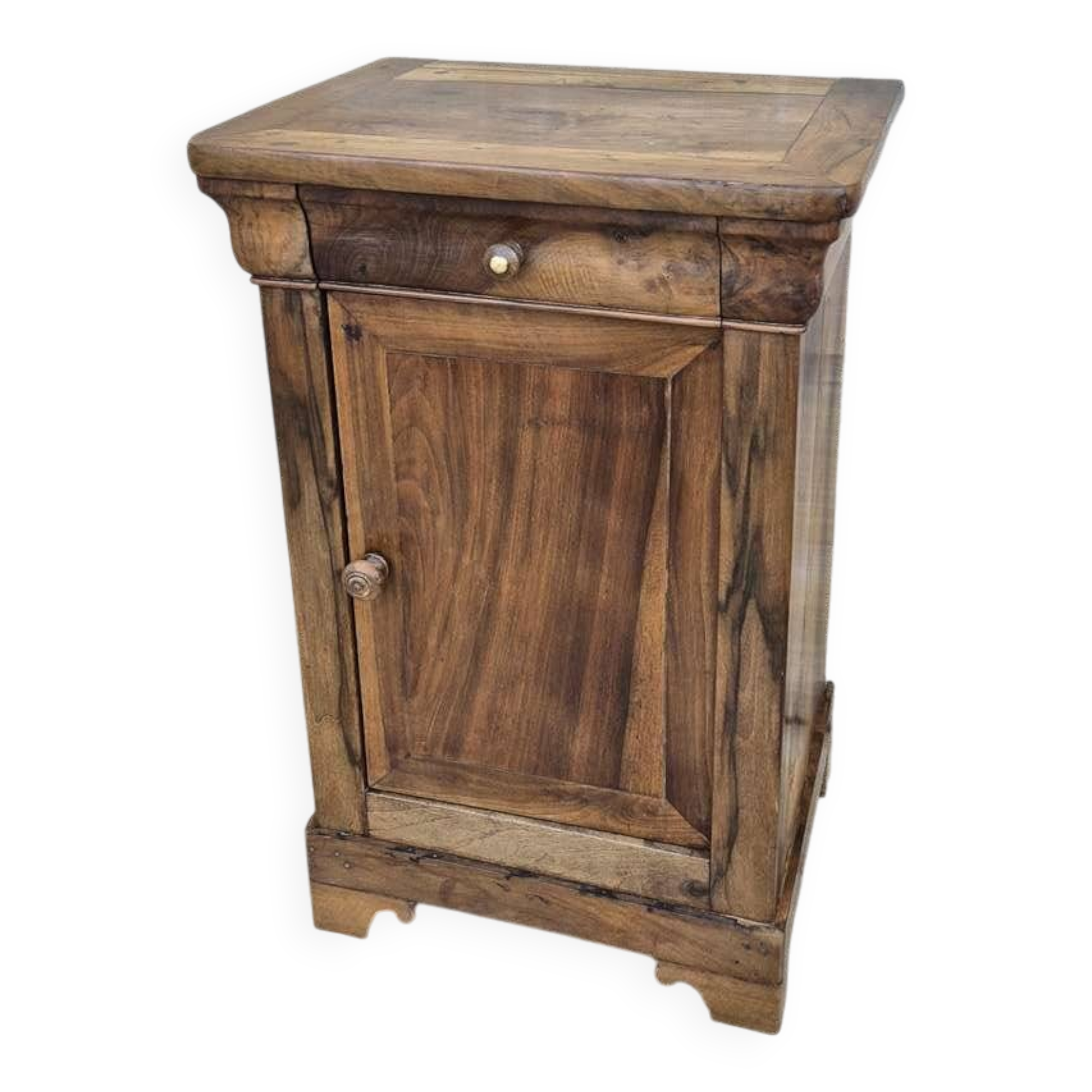 Late 19th century walnut bedside table