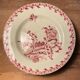 Compotier Terre de Fer XIXth opaque porcelain of Gien, model Chardons