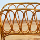 Rattan magazine holder 1950s