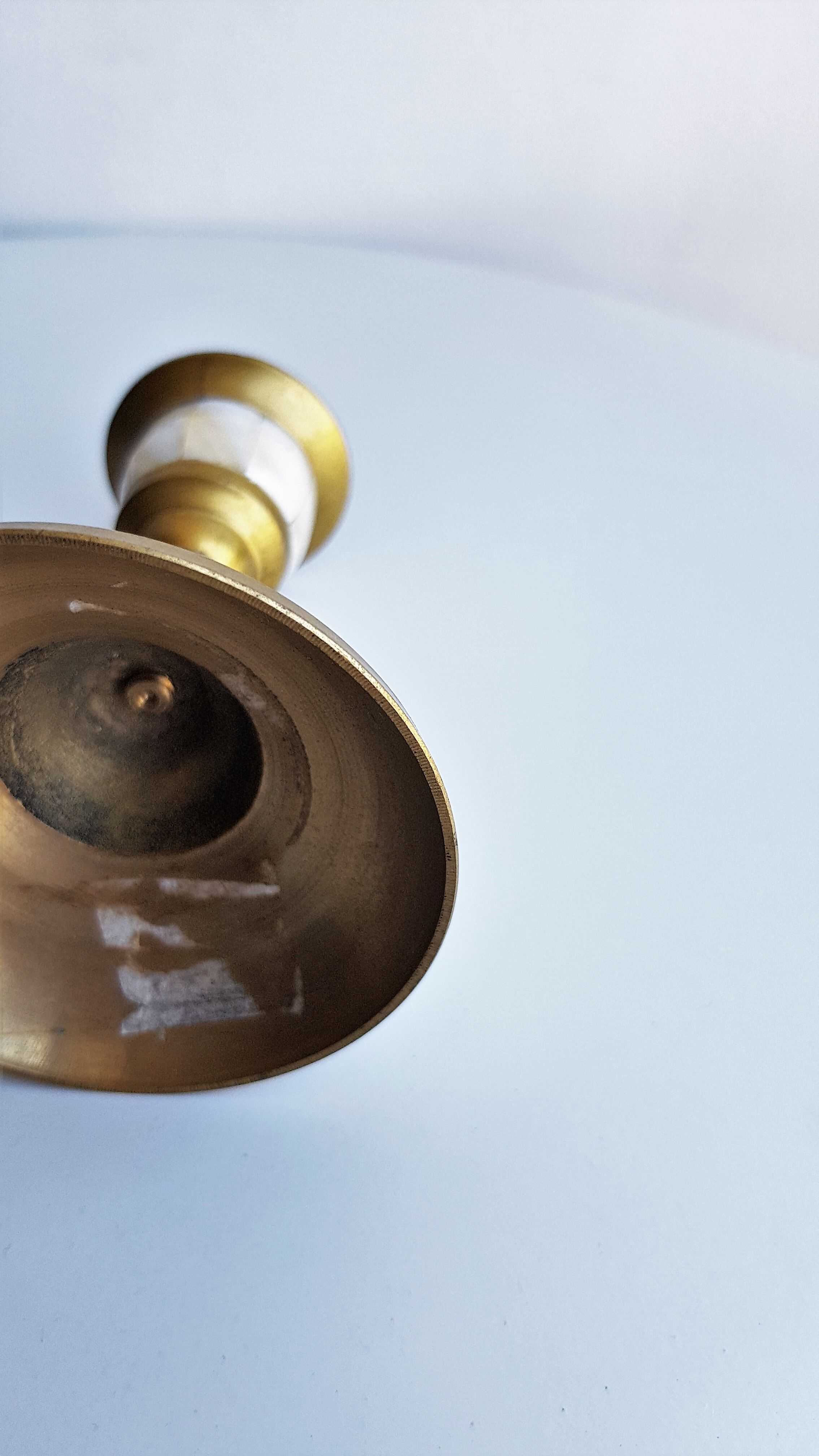 Brass and mother-of-pearl bougeoir