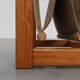 Pine and linen coffee table with magazine rack by Karin Möbring, Sweden