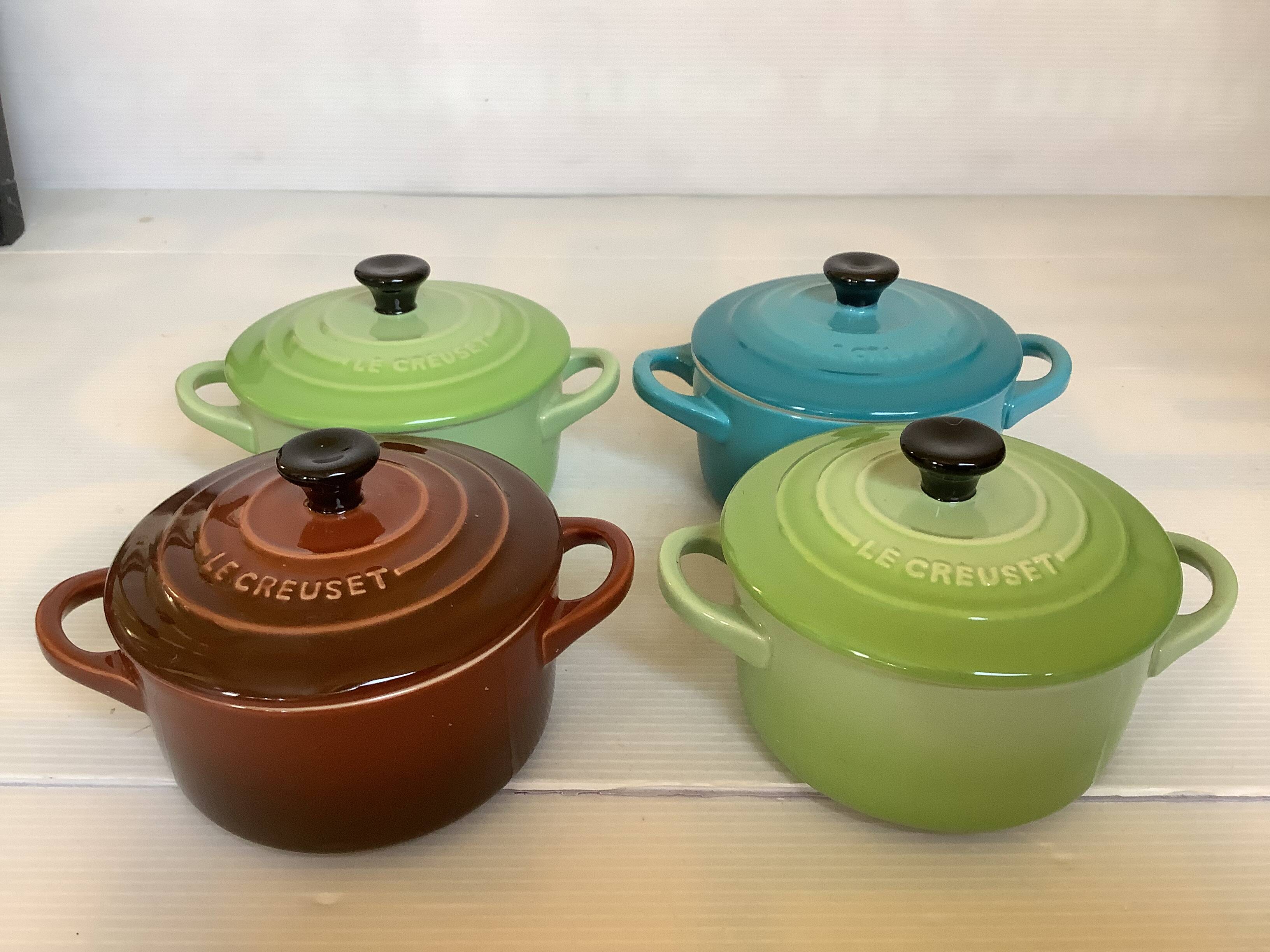 Four mini cocotte ramekins Le Creuset