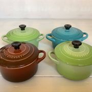 Four mini cocotte ramekins Le Creuset