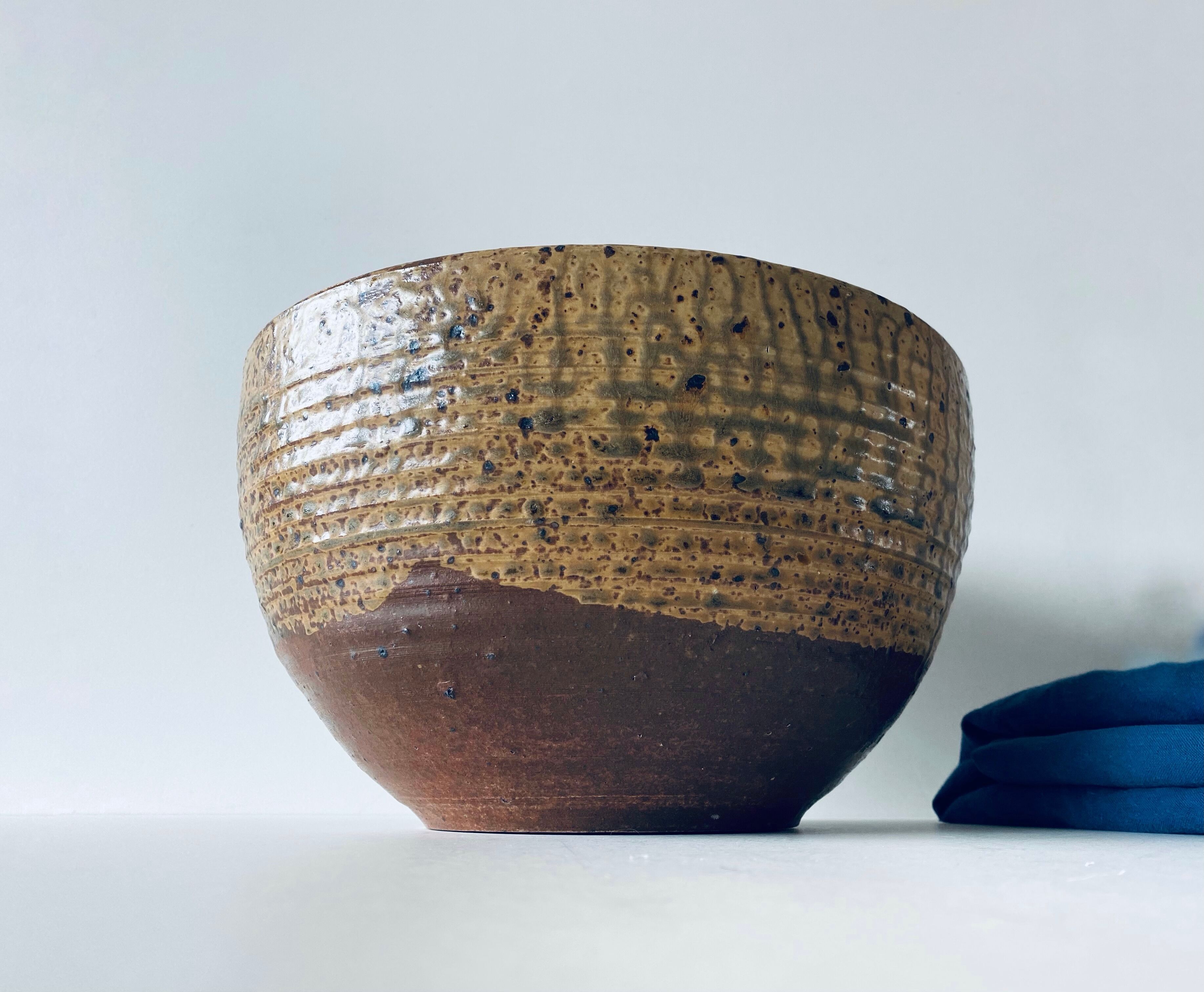 Signed sandstone bowl