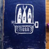 Set of 3 framed linocuts