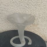 Corolla vase in antique frosted glass