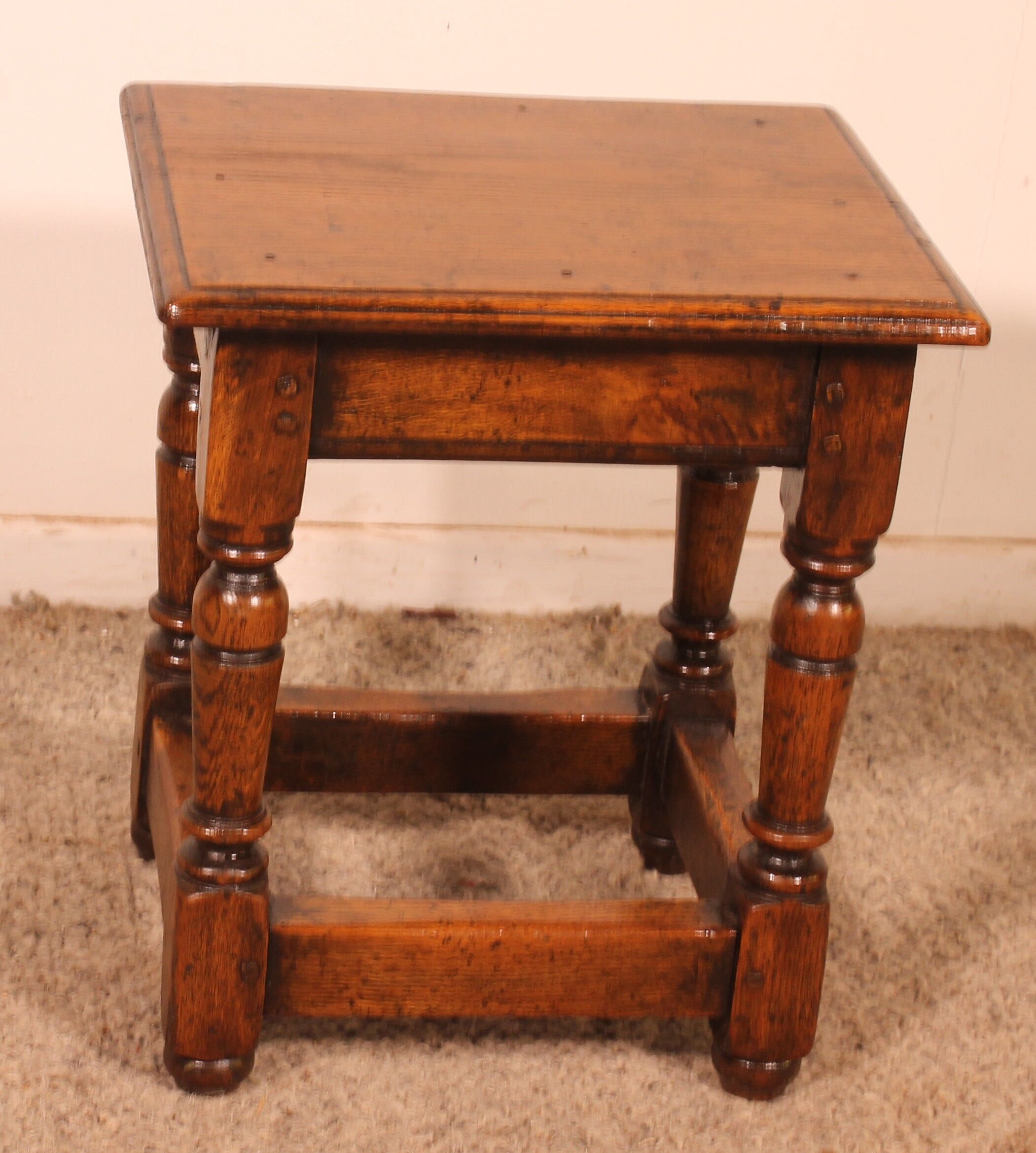 oak stool - 19th century