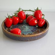 Ceramic plate in modernist art by Michael Andersen, Denmark, 1960s.