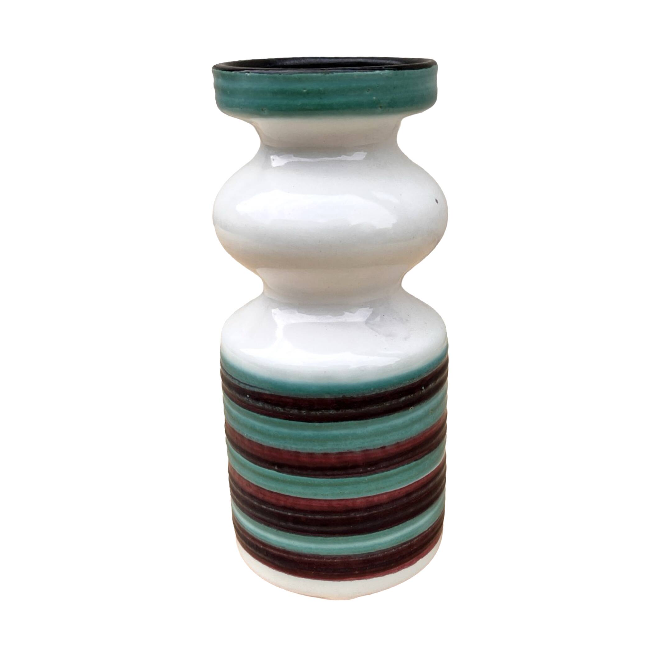 Vase en céramique coloré Strehla Keramik, Allemagne années 1960