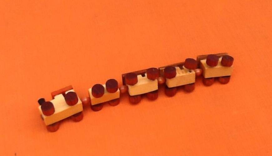 Wooden miniature train