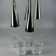 60s 70s hanging lamp cascade lamp 5 lights glass & chrome space age design