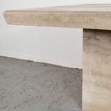 Table géométrique minimaliste en marbre italien du milieu du siècle des années 1970