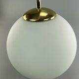 60s 70s lamp ceiling lamp ball lamp opal brass glass space age design