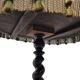 Table française ancienne avec velours et franges, fin du XIXe siècle