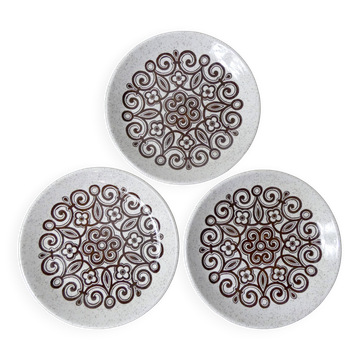 Assiettes staffordshire grès vintage