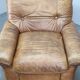 Pair of Arcon Italia Cognac Buffalo Leather Lounge Armchairs