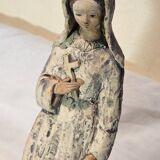 Painted terracotta holy virgin statue