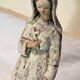 Statue vierge sainte en terre cuite peinte