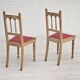 1950s, set 2 pcs of Danish dinning chairs, original good condition, oak wood.