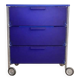 Mobil storage unit – 3 cobalt blue drawers – Kartell, 1993 (First edition)