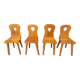 Vintage brutalist dining chairs, 1960s