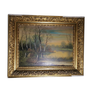 Tableau sous bois XIXème