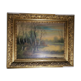 Tableau sous bois XIXème