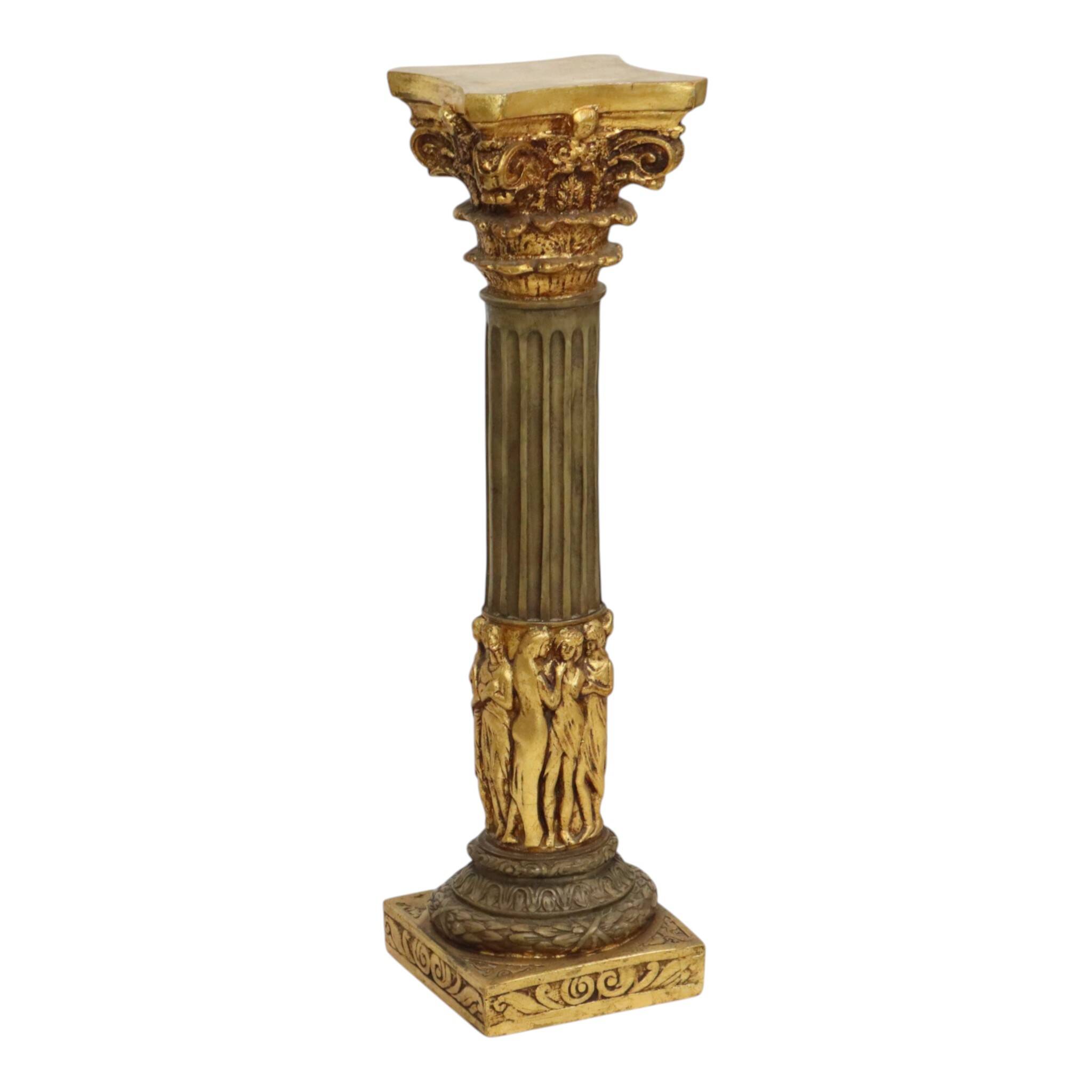 Classical Gold Column Resin Pillar Baroque Style 20th Century