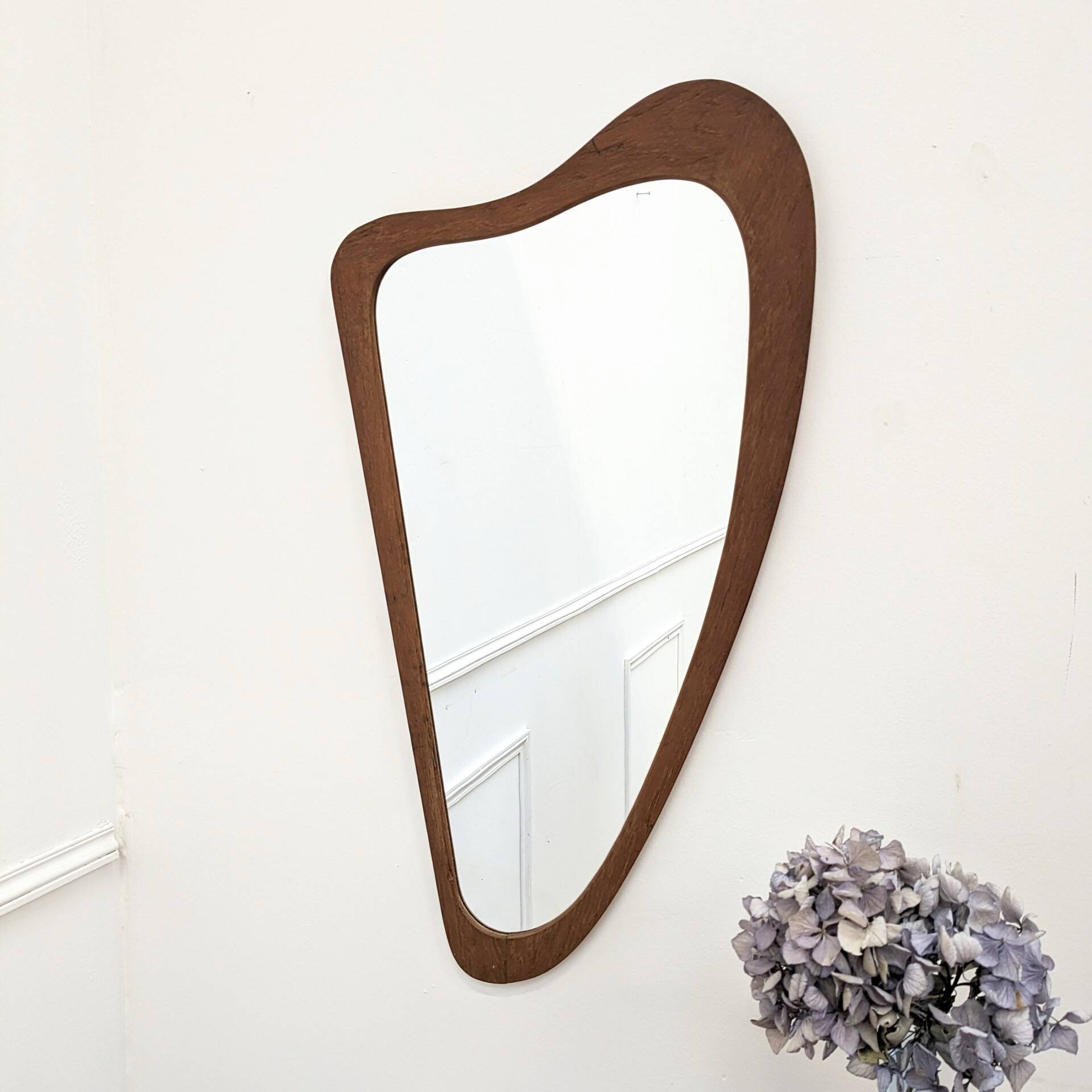 Vintage teak mirror