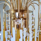 Orange water drop chandelier 70s