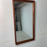 Vintage Mid-Century Scandinavian Rectangular Teak Mirror, 1950s