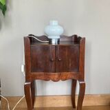 St Louis XV bedside table, 19th century, in solid walnut