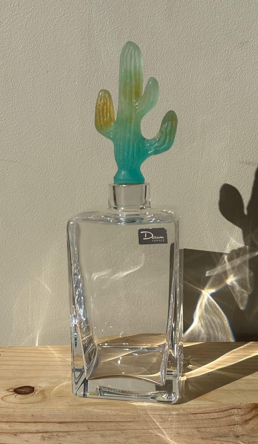 Daum cactus Hilton Mc Connico crystal whiskey decanter