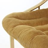 Chaises italiennes vintage en métal doré, Italie années 1970