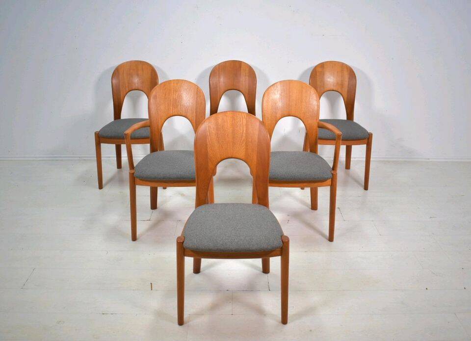 Ensemble 6 chaises danoises de Niels Koefoed