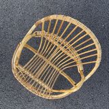 Armchair child wicker shell 70s