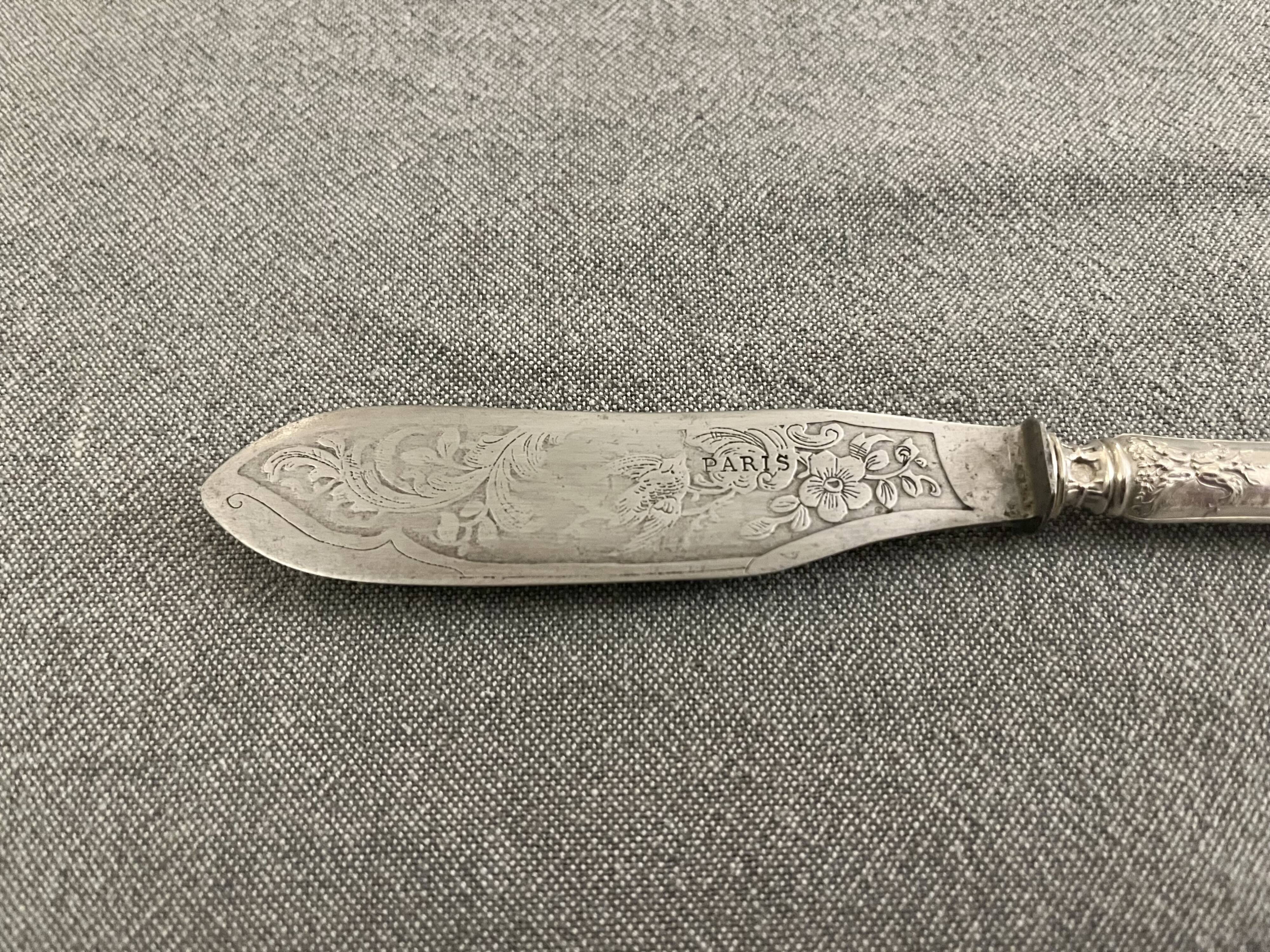 Sterling silver cheese knife