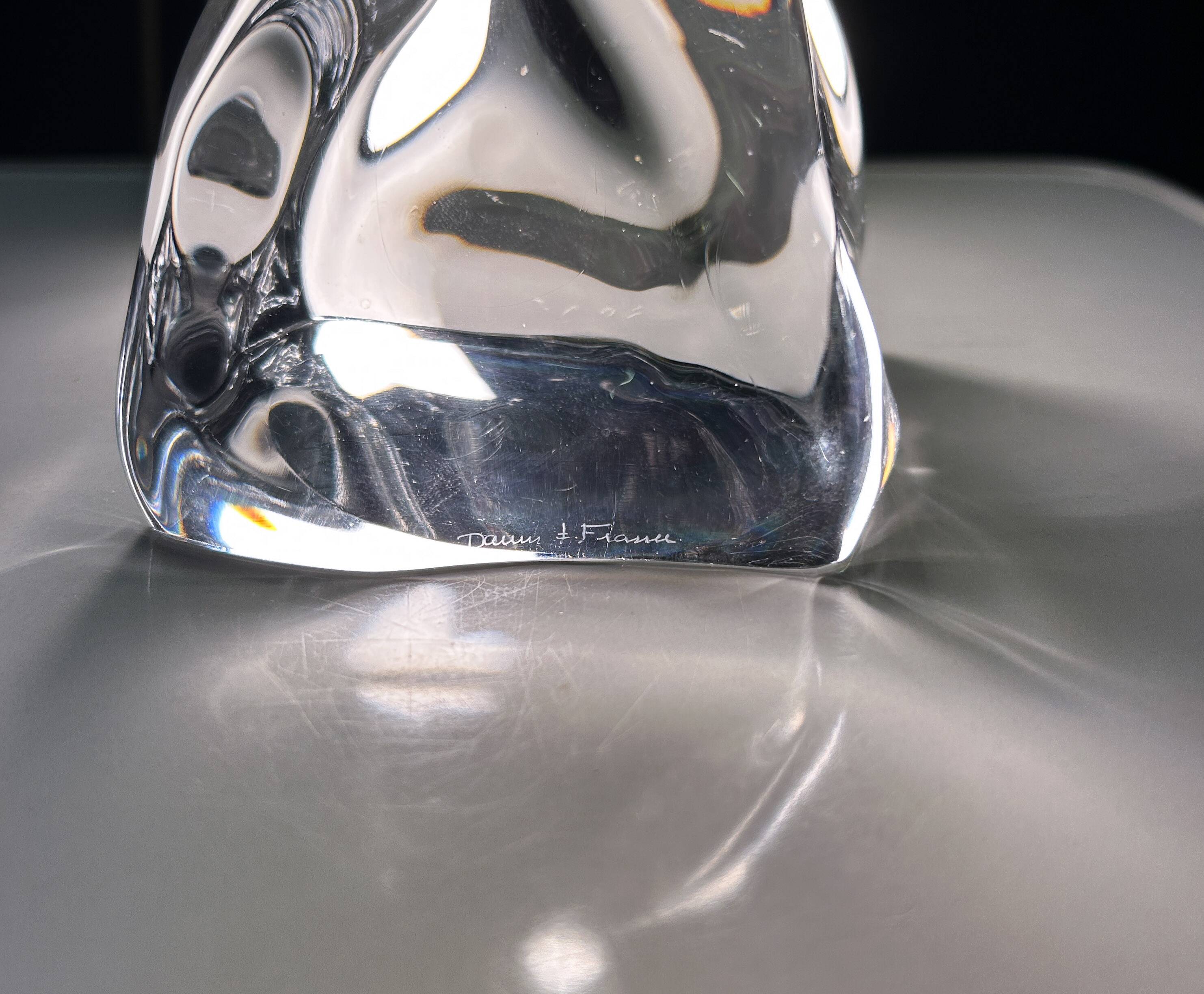 Daum France Crystal Glass table lamp 1965