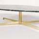 Table basse marbre laiton Michel Kin Italie 1960 Arflex éditeur